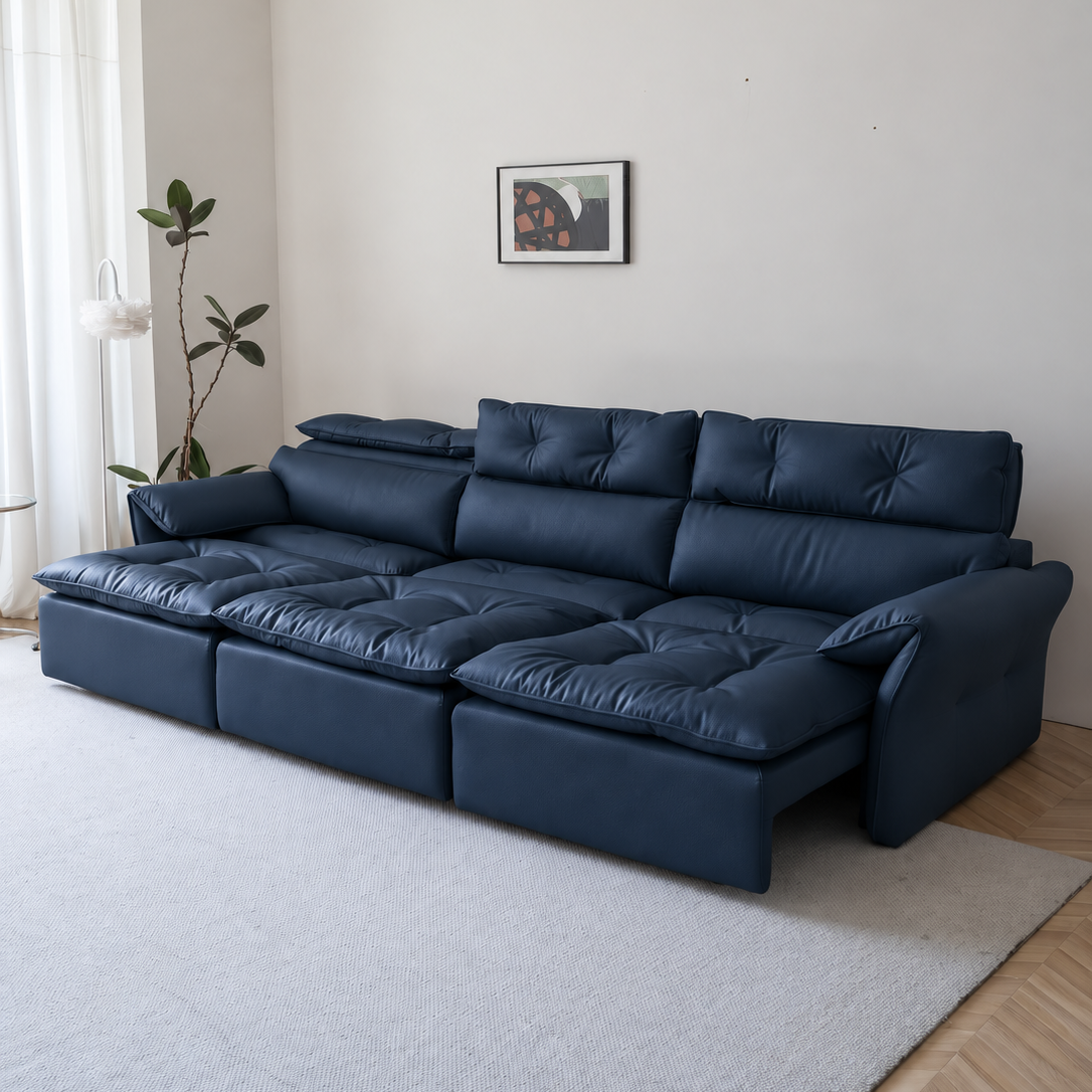 LuxeNap sofa in Deep Ocean — Eco Genuine Leather colour preview