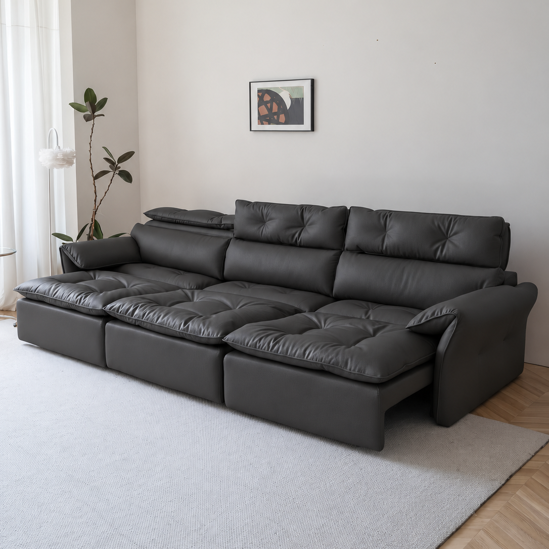 LuxeNap sofa in Carbon — Eco Genuine Leather colour preview