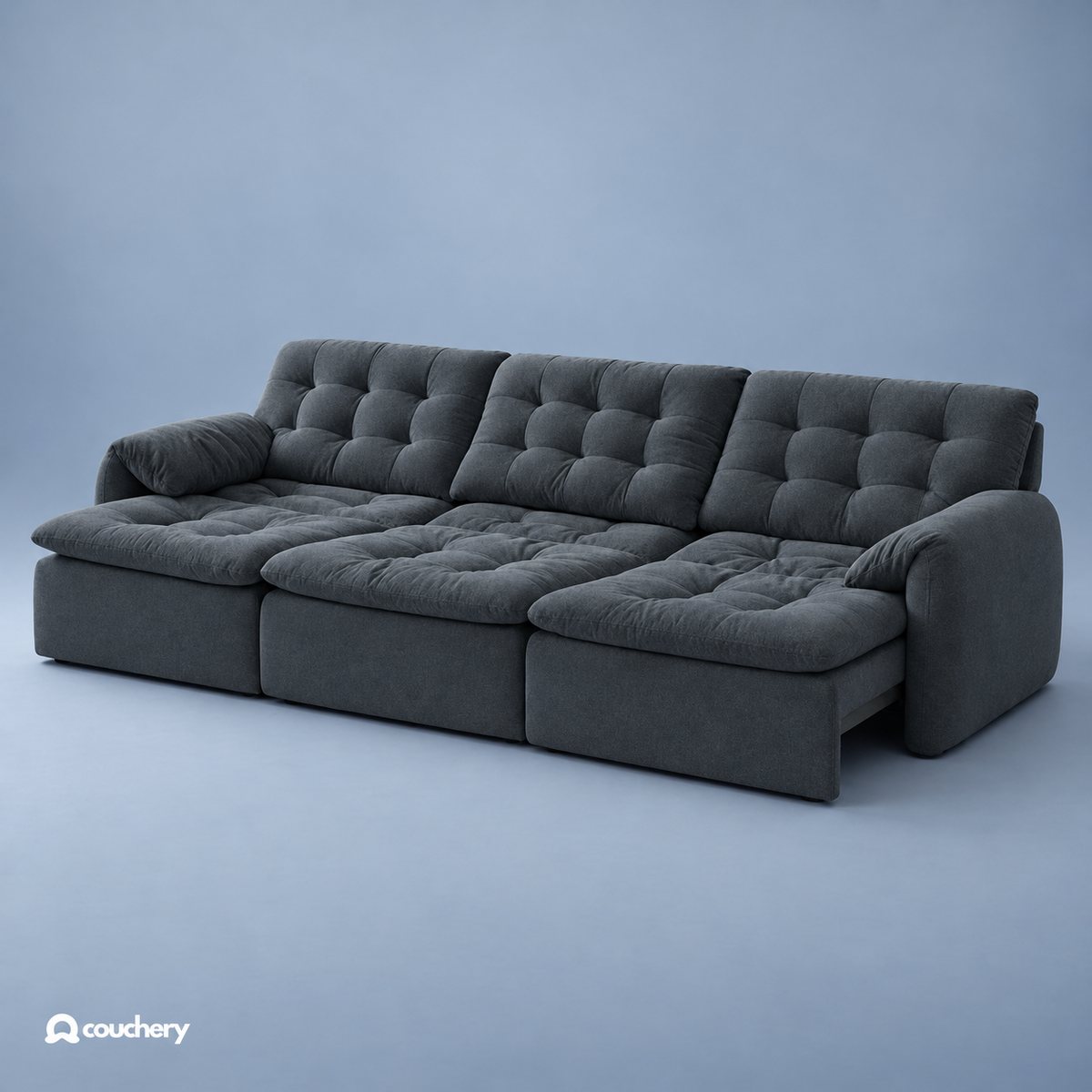 LumaNest sofa in Cloudsoft Weave Deep Slate CW15 — upholstery colour preview