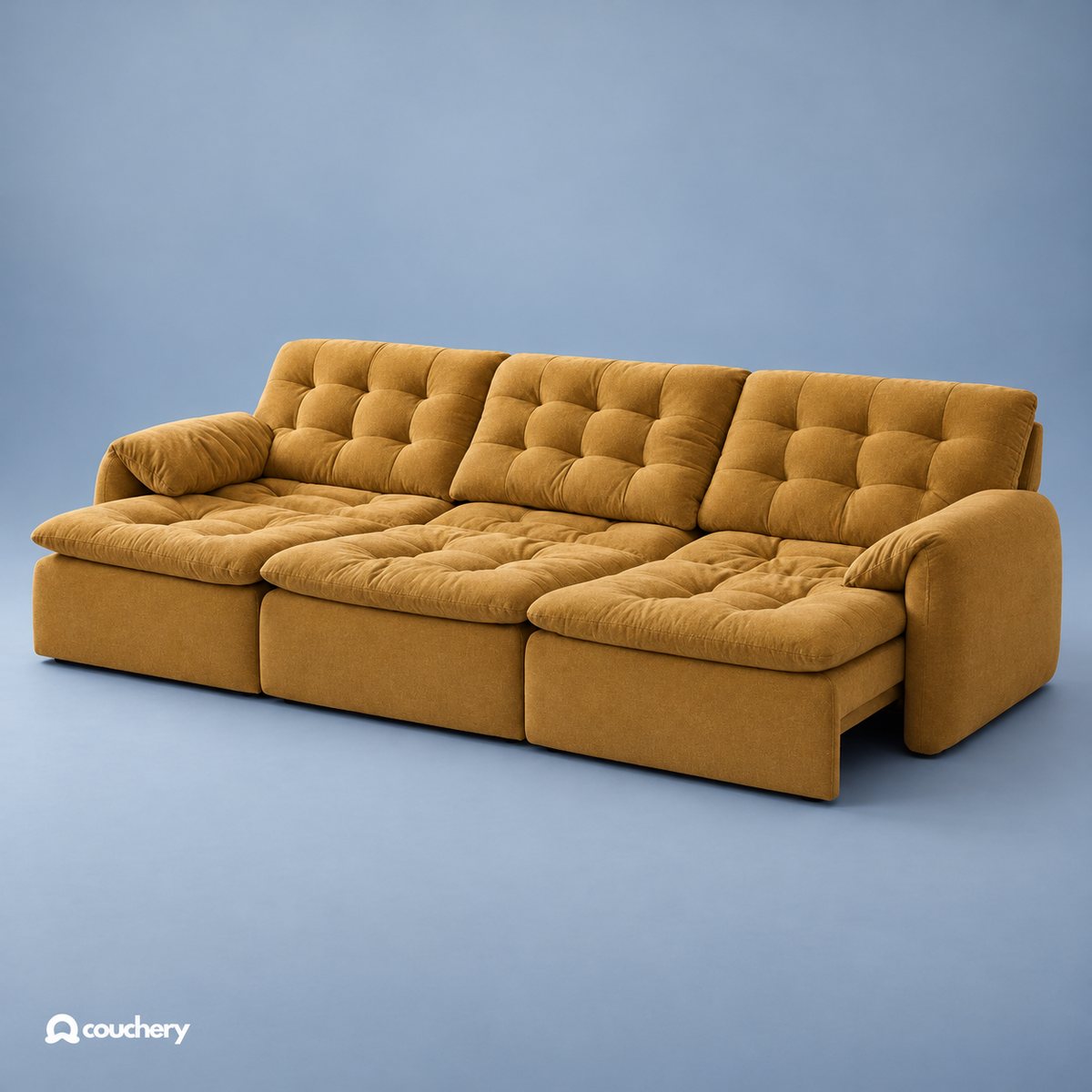 LumaNest sofa in Cloudsoft Weave Golden Saffron CW07 — upholstery colour preview