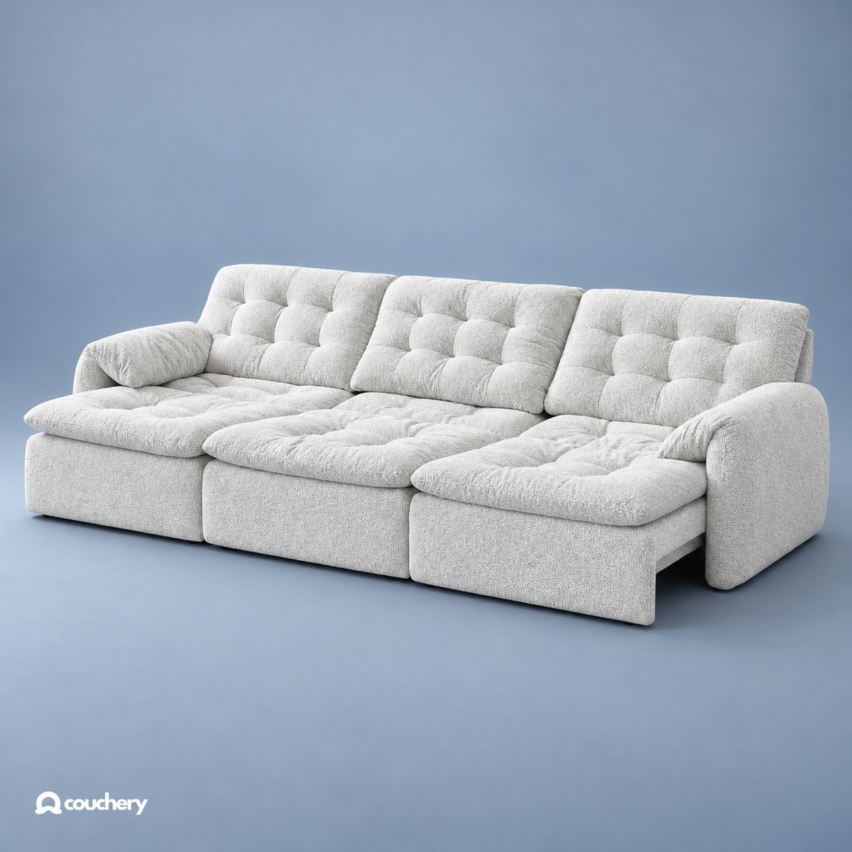 LumaNest Loft Bouclé Porcelain White LB01 colour preview