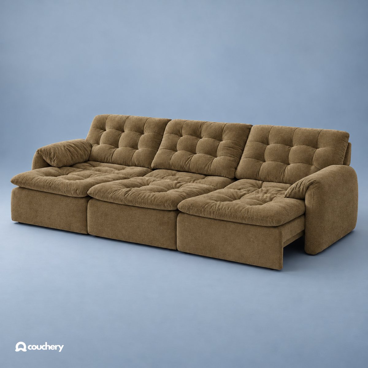 Lumanest sofa in Velour Suede Antique Olive VS03 — upholstery colour preview