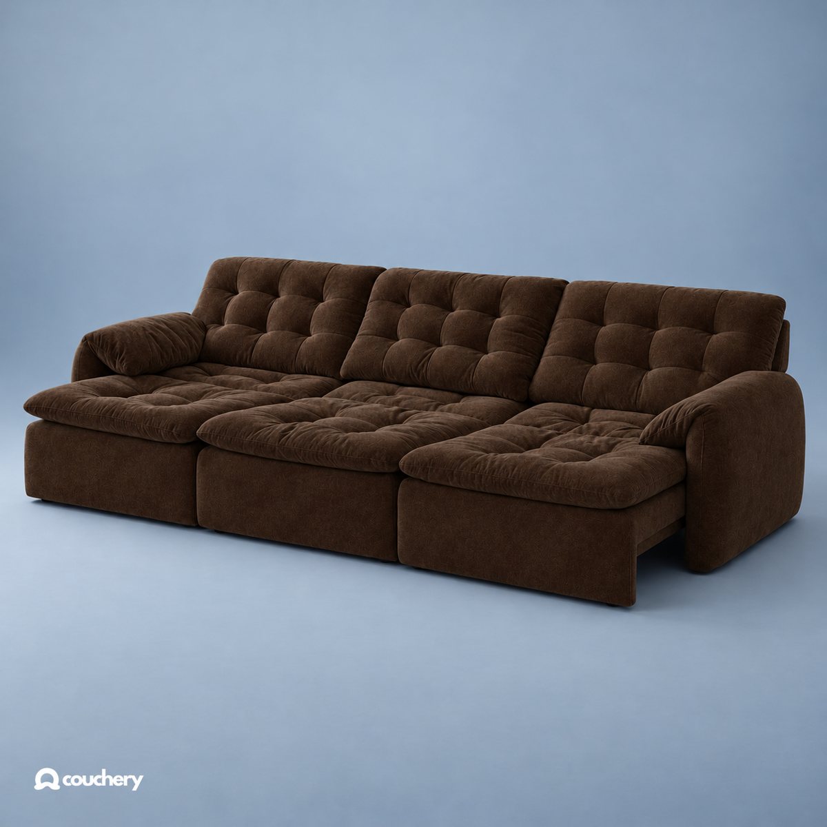 Lumanest sofa in Velour Suede Dark Truffle VS11 — upholstery colour preview