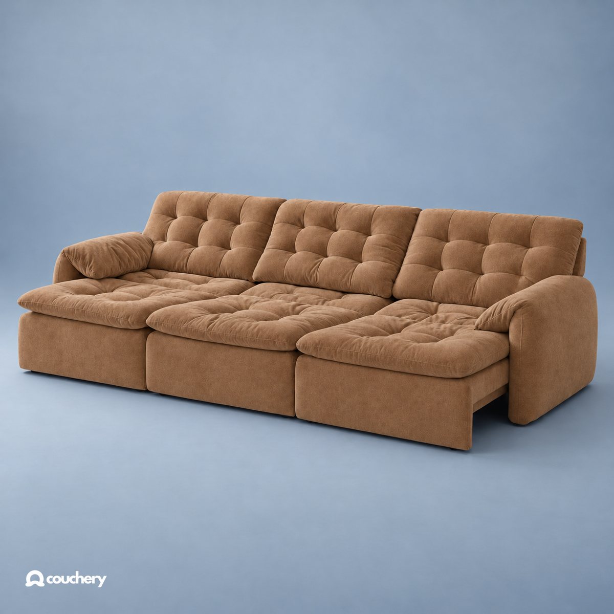 Lumanest sofa in Velour Suede Desert Sand VS02 — upholstery colour preview