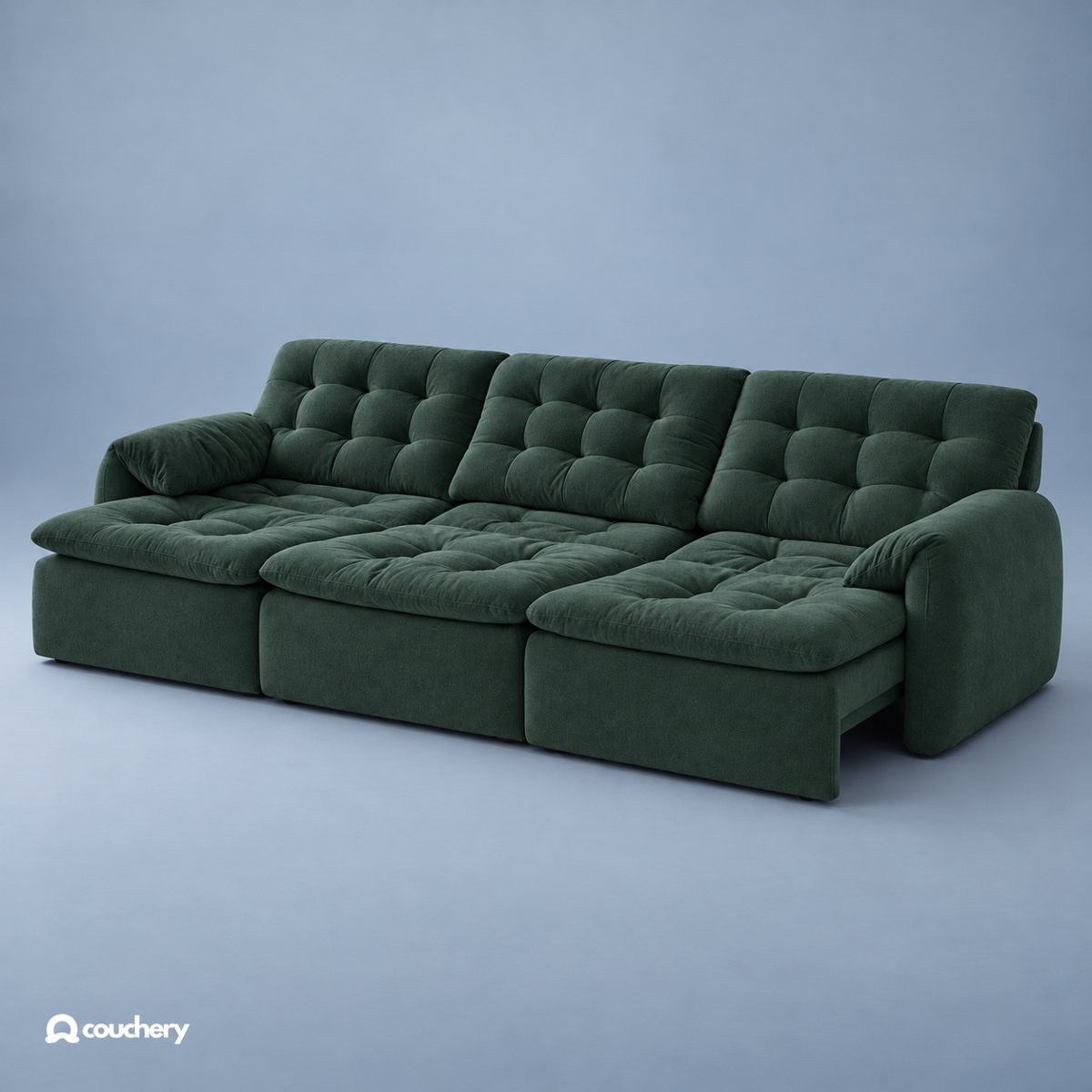 Lumanest sofa in Velour Suede Forest Shadow VS16 — upholstery colour preview