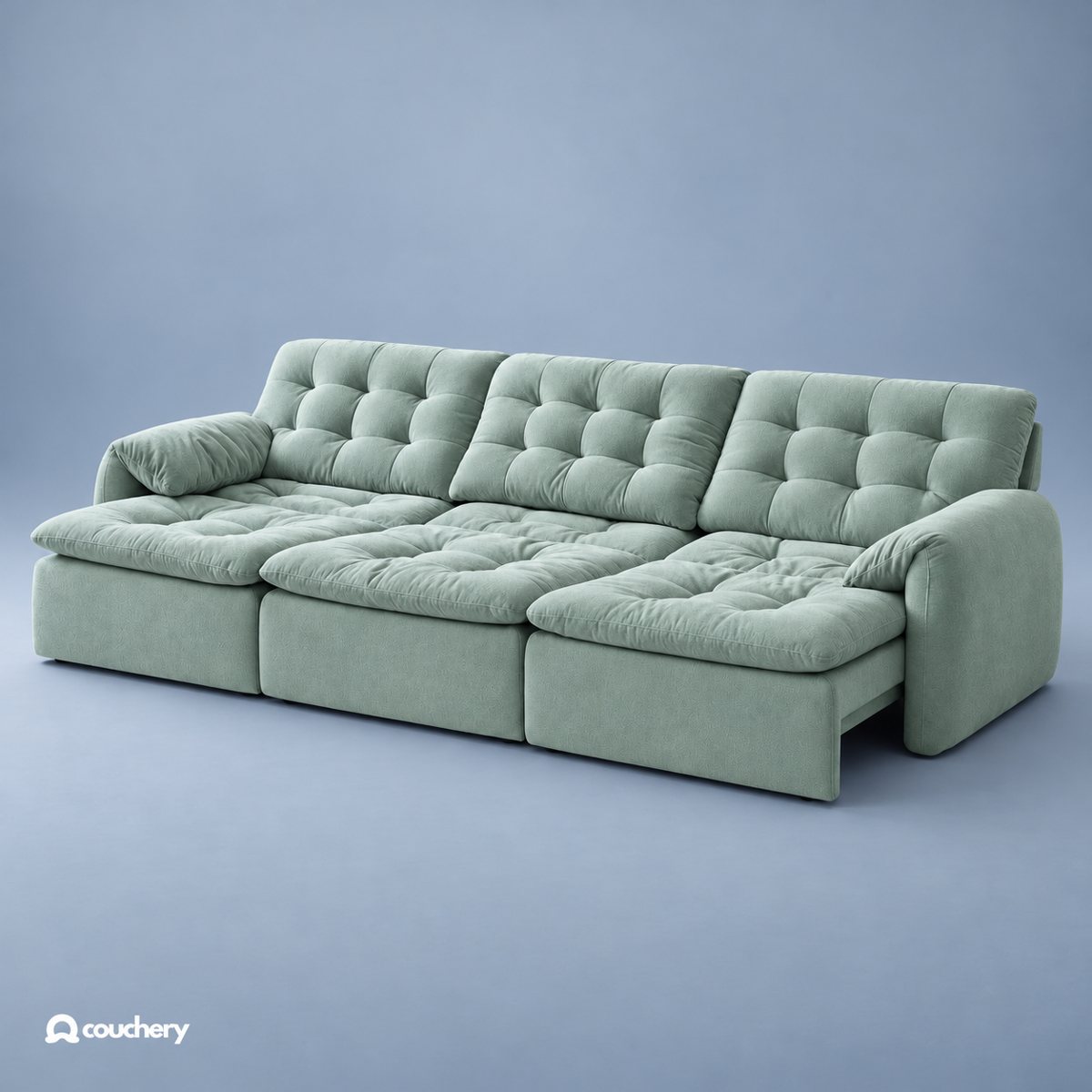 Lumanest sofa in Velour Suede Sea Mist VS17 — upholstery colour preview