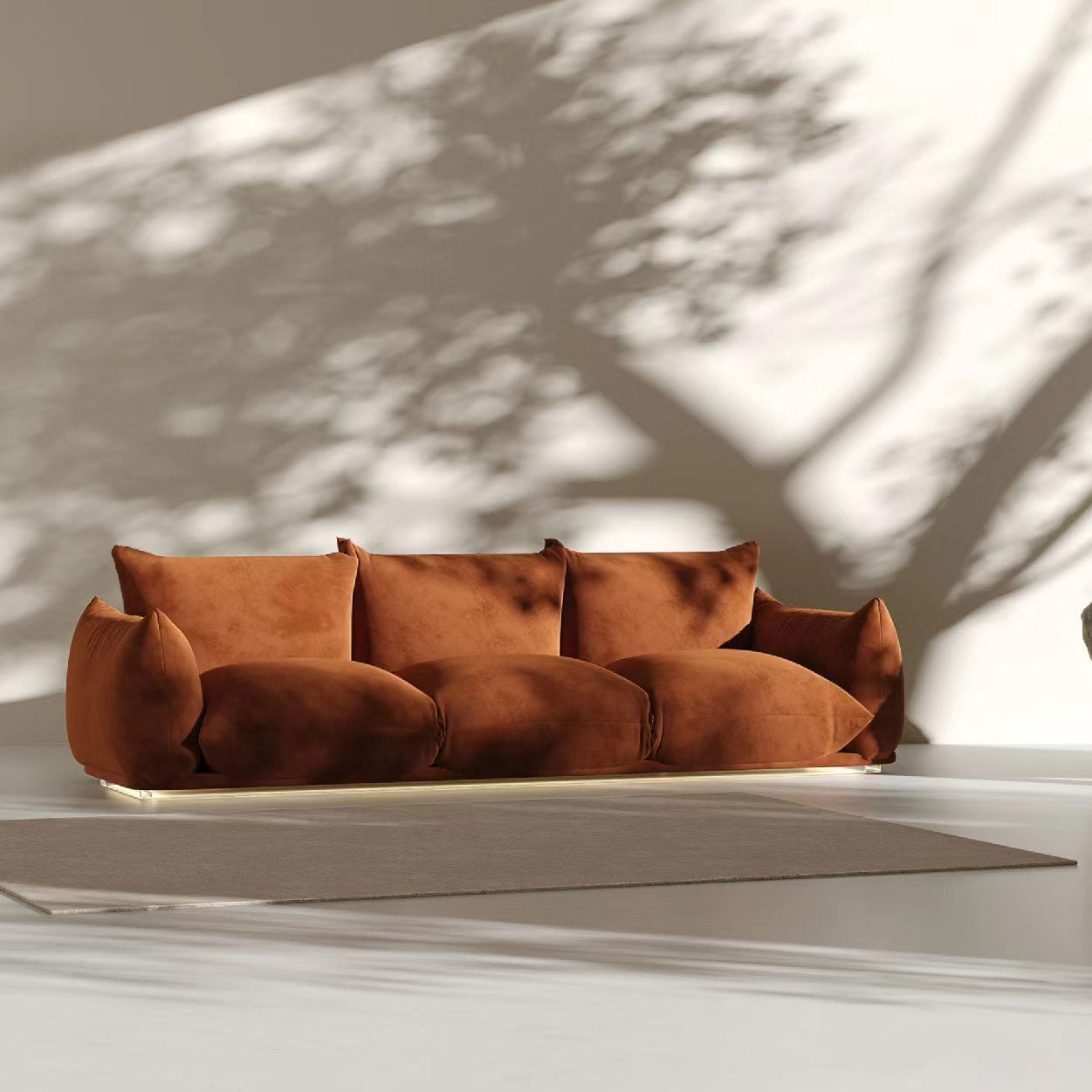 Aria-Luxury Velvet PackSavvy Sofa - Dimension – Couchery